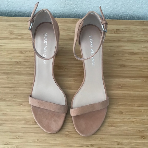 Stuart Weitzman Ankle Strap Sandal Nude Pink - Picture 3 of 12